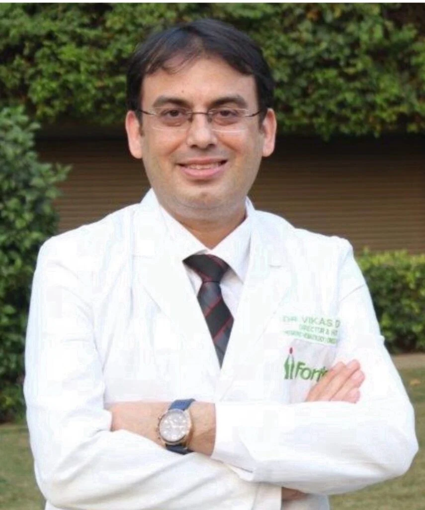 Dr. Vikas Dua, renowned pediatric hemato-oncologist and bone marrow transplant specialist at Fortis Hospital Gurugram