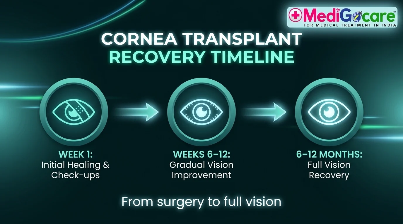 Cornea transplant recovery timeline by graft type