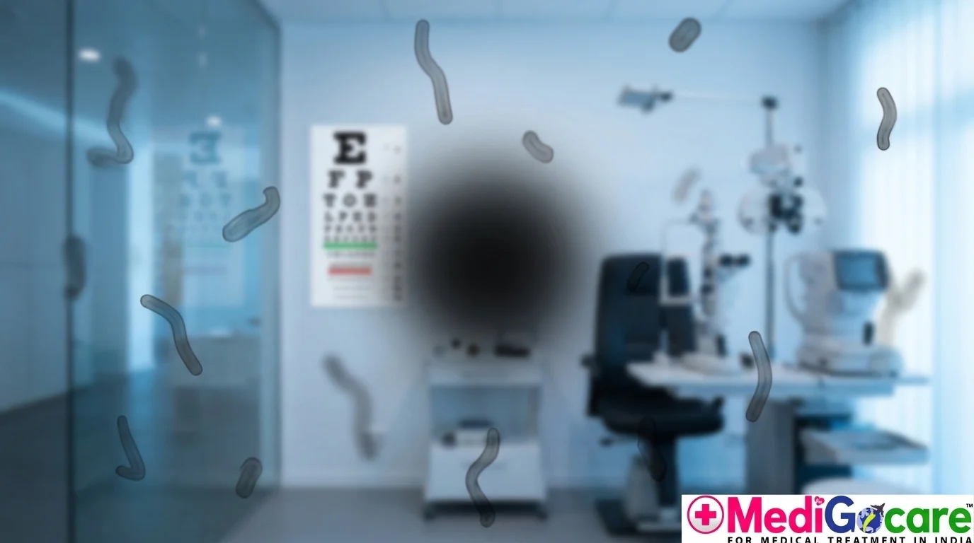 Diabetes eye symptoms blurry vision and floaters vision simulation