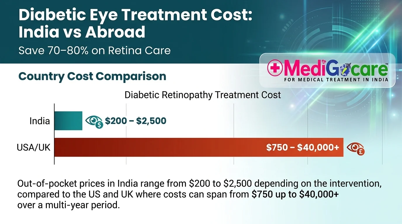 Diabetic retinopathy treatment cost India vs USA UK