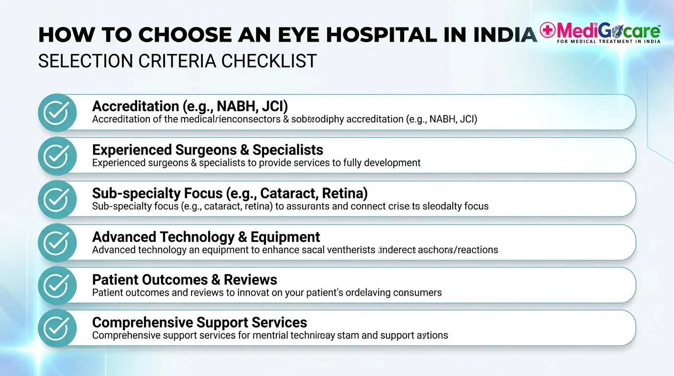 How to choose the best eye hospital in India checklist