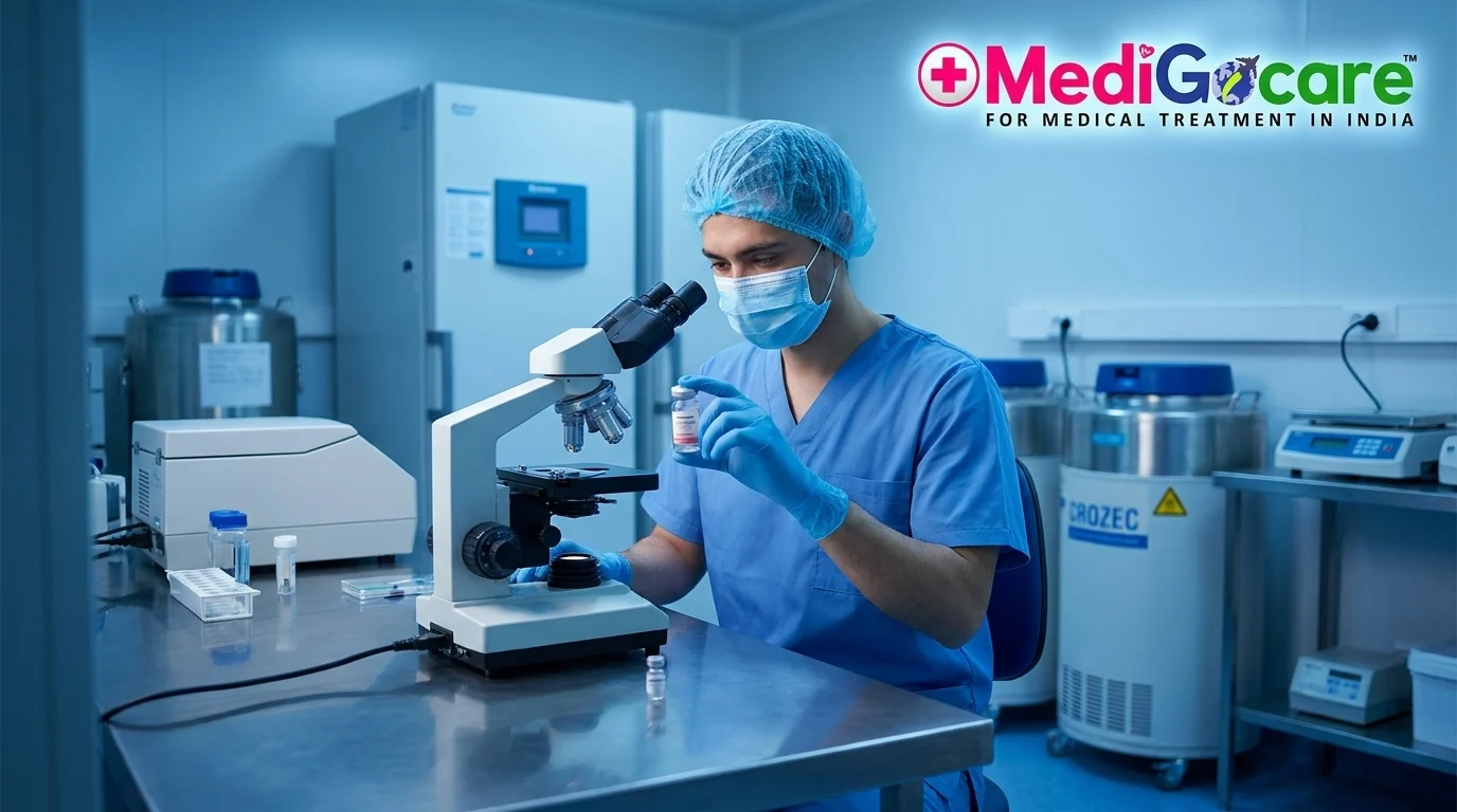 Screened donor cornea at an Indian eye bank