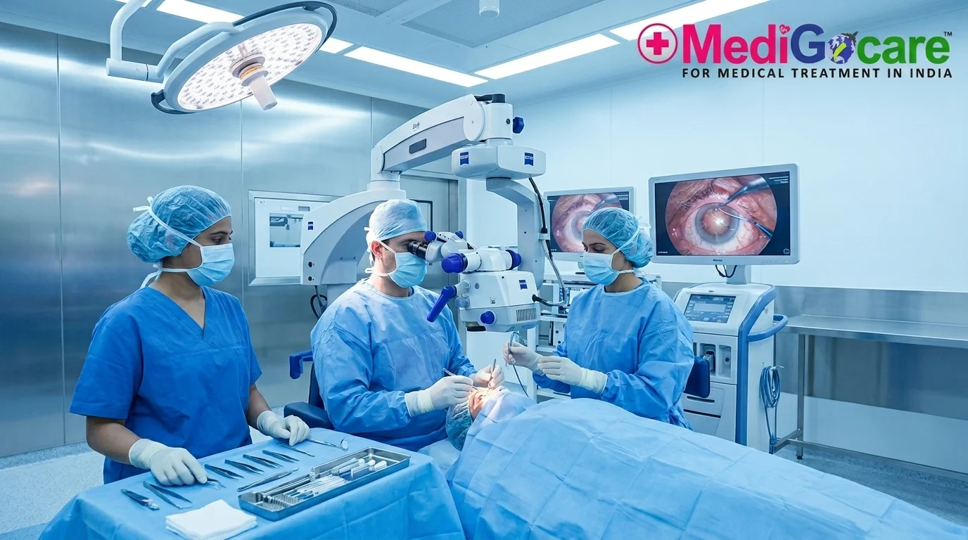 JCI NABH-accredited eye hospital operating theatre India