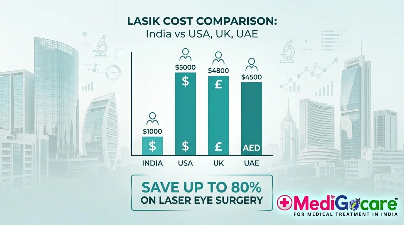 LASIK cost in India by procedure type chart 2026