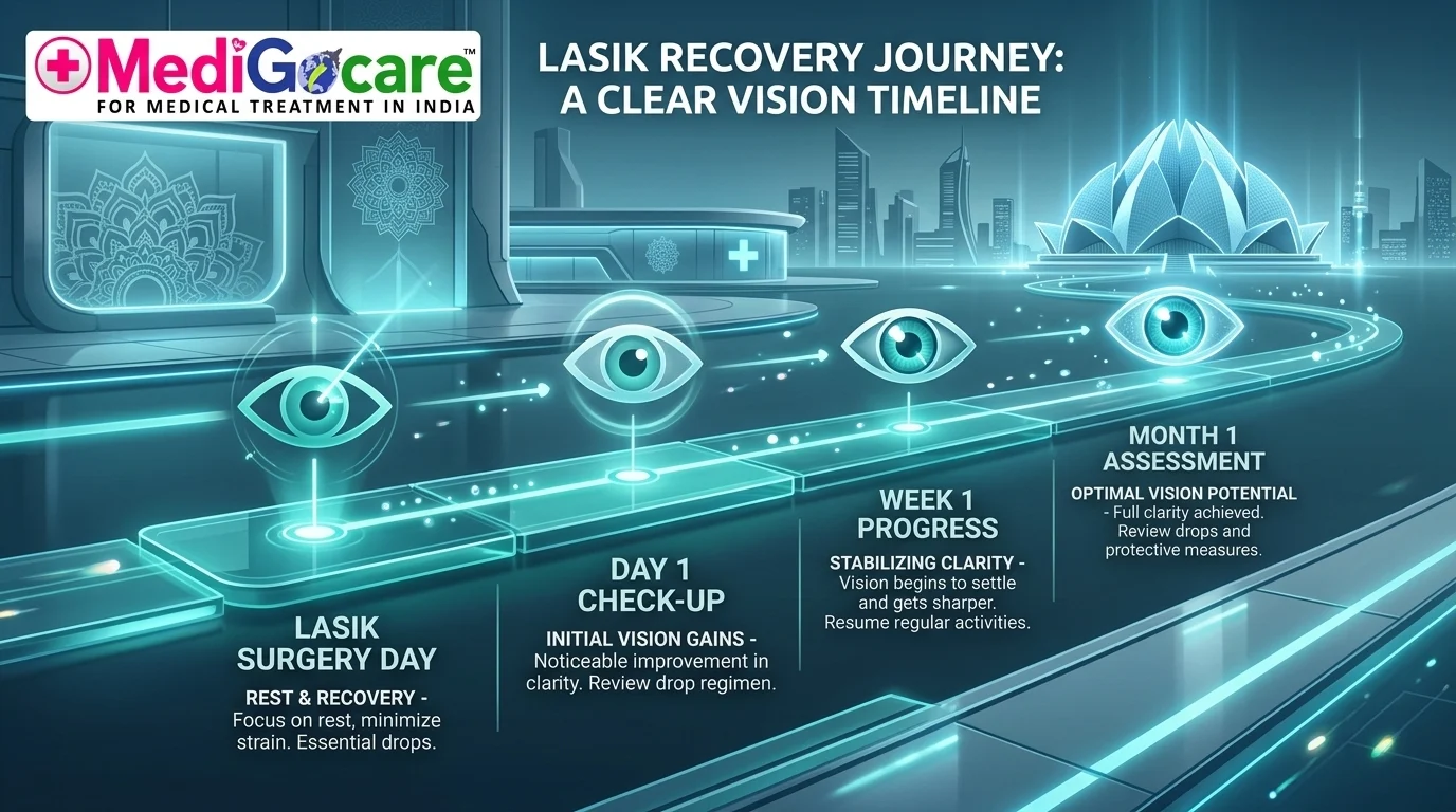 LASIK eye surgery recovery timeline day by day