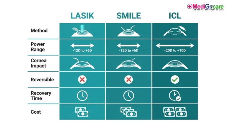 lasik vs smile vs icl matrix
