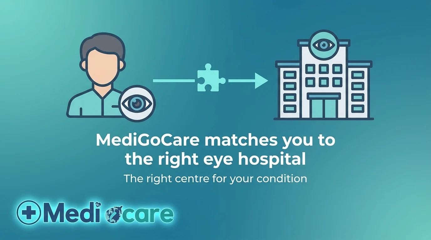 MediGoCare matches patients to the right eye hospital in India based on condition and procedure