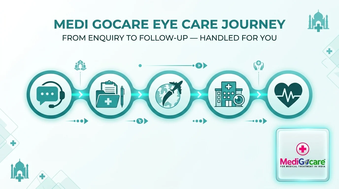 MediGoCare 5-step eye care patient journey India