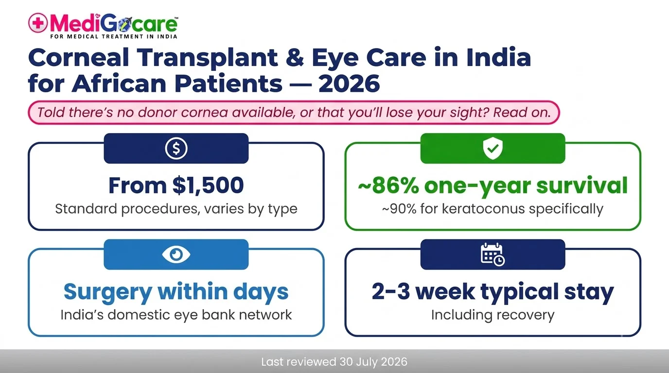 Corneal Transplant & Advanced Eye Care in India for African Patients 1 Corneal transplant in India for African patients — cost, donor tissue and outcomes summary 2026