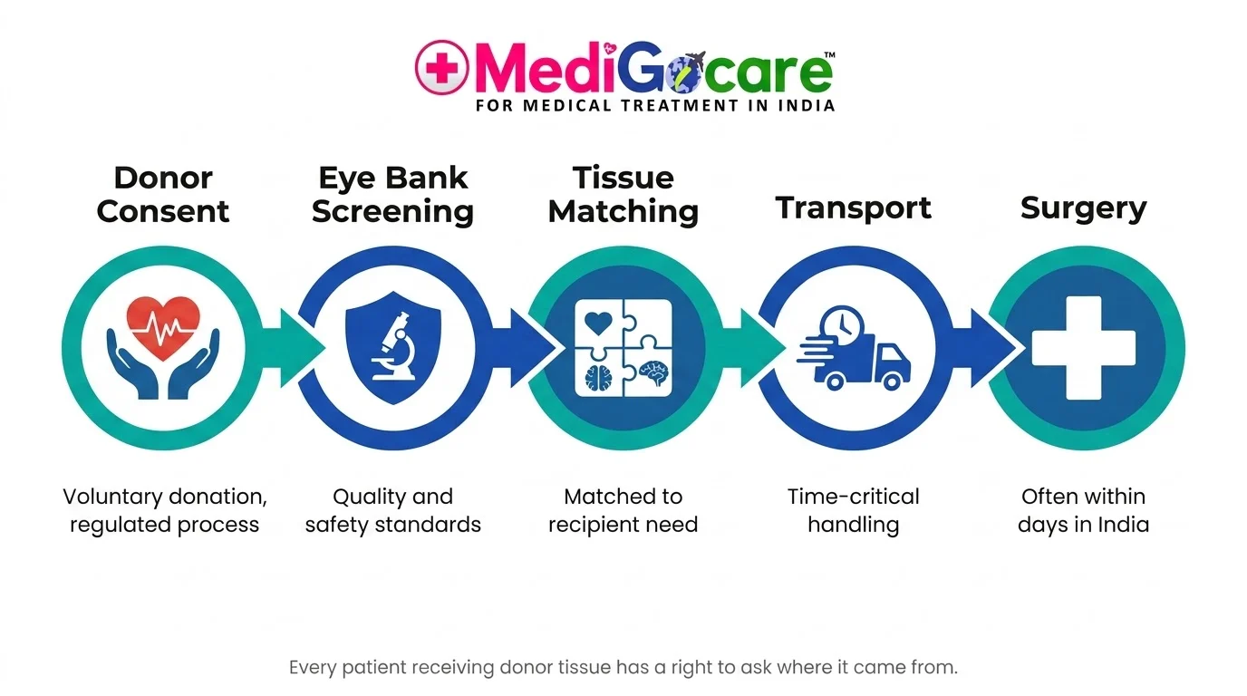Corneal Transplant & Advanced Eye Care in India for African Patients 4 Donor cornea and eye bank pathway explainer for India