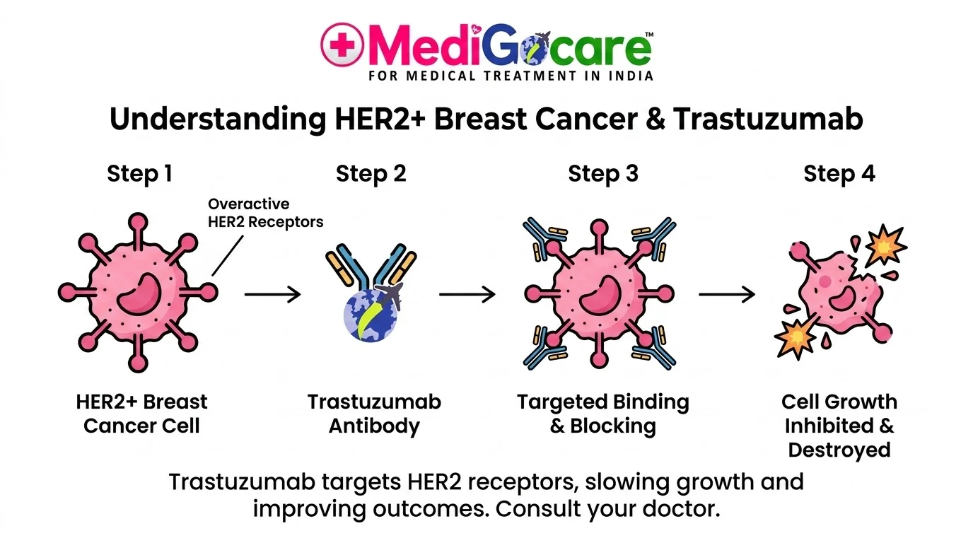HER2-positive breast cancer and trastuzumab treatment explainer