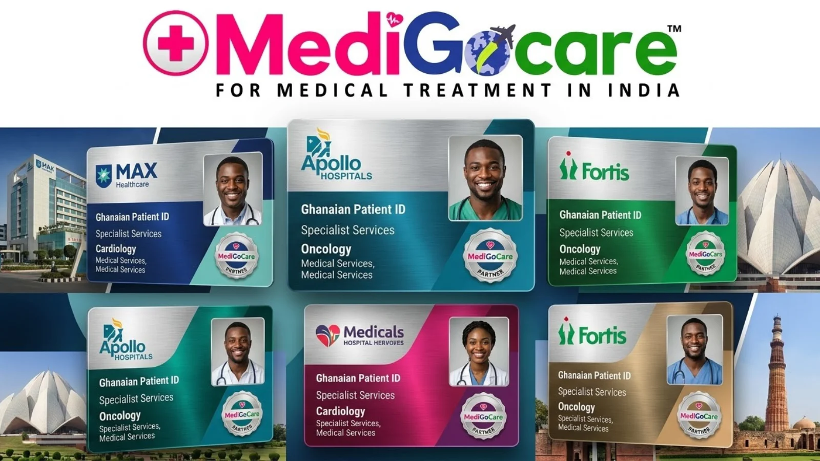 MediGoCare partner hospital network cards for Ghanaian patients in Delhi NCR