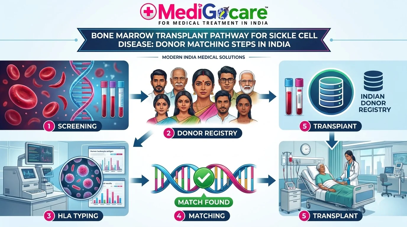 Bone marrow transplant pathway for sickle cell disease: donor matching steps in India